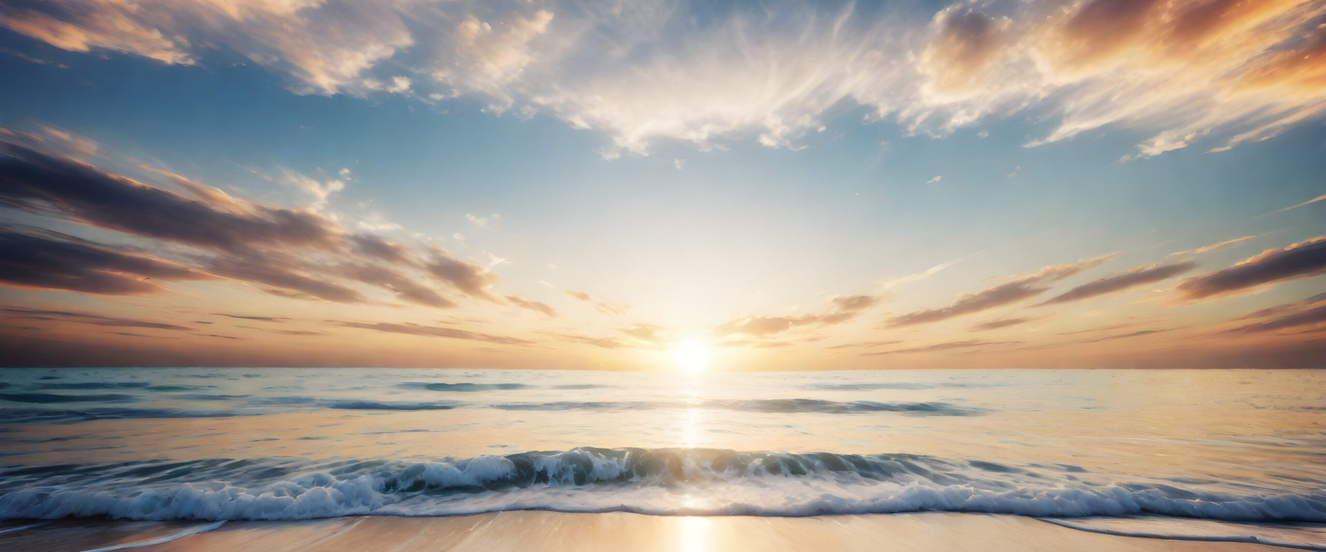 Beautiful seascape. Sunset over the sea. Nature composition.